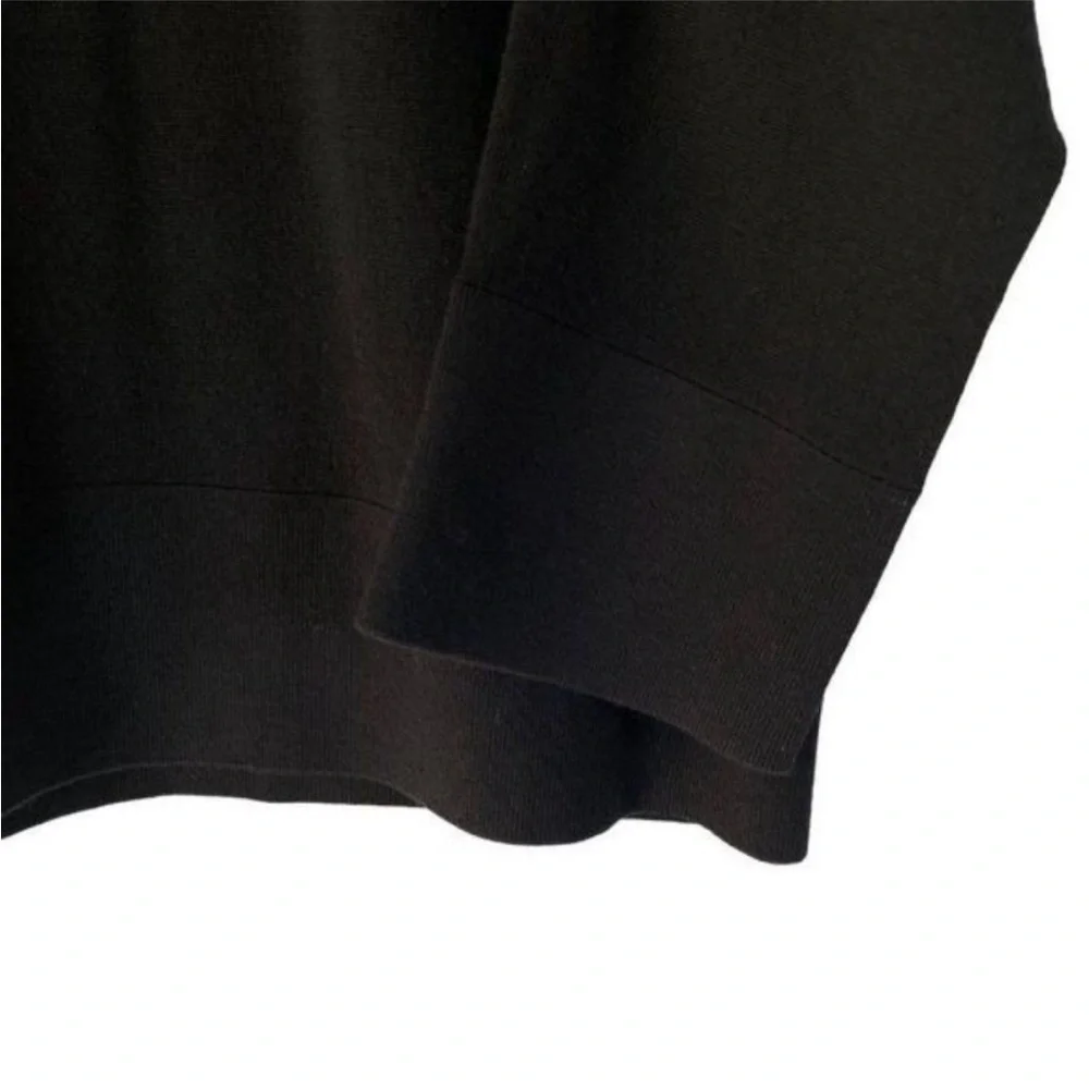 NWT Merino Wool Polo Long Sleeve Black Sweater Sz XL by Bloomingdale's